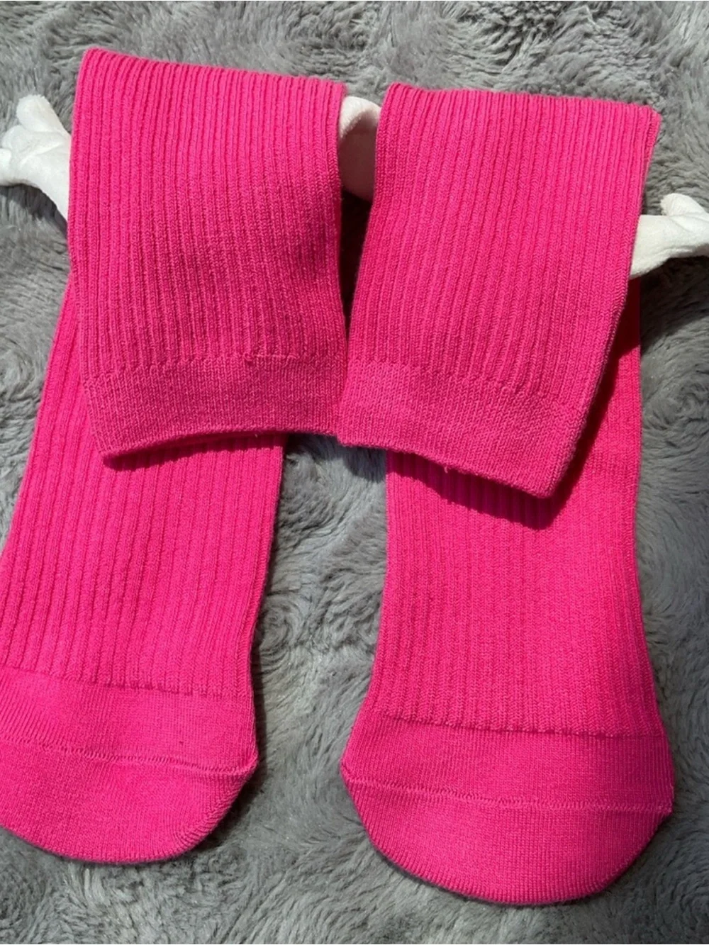 Kids Pink Character Socks with Plush Eyes & magnetic hands that hold each other